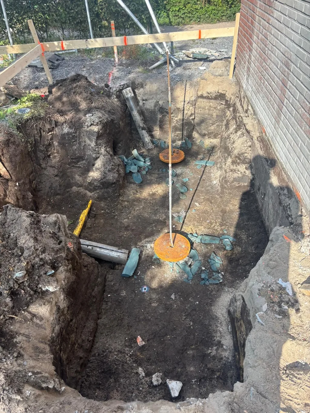 Schroefinjectiepalen Ø 139 mm geboord voor fundering brandtrap flatgebouw in Veenendaal